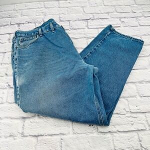 Carhartt Relaxed Fit Jeans Blue Mens 46x32 Denim Workwear Cotton